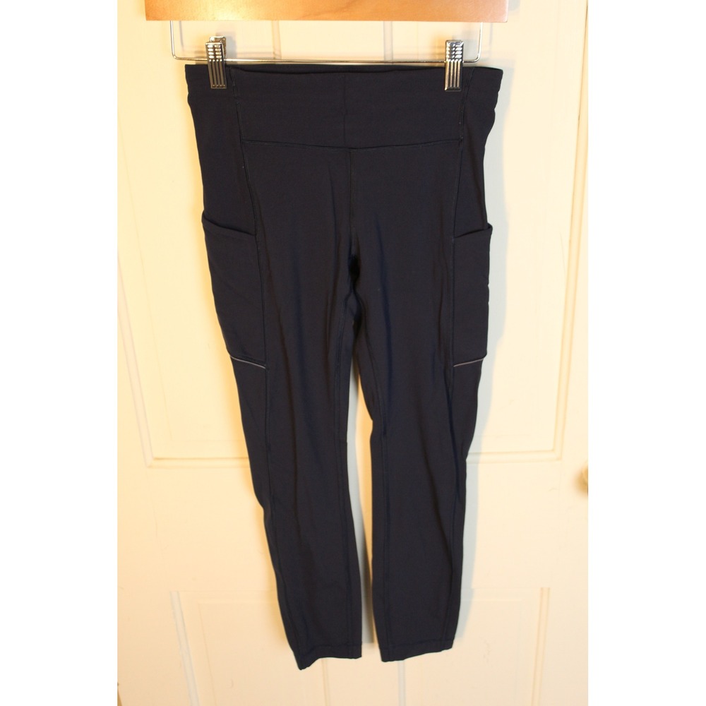 Lululemon Speed Up Tight 28" Brushed Full On Luxtreme Navy Women Leggings Size 4 - Picture 2 of 5